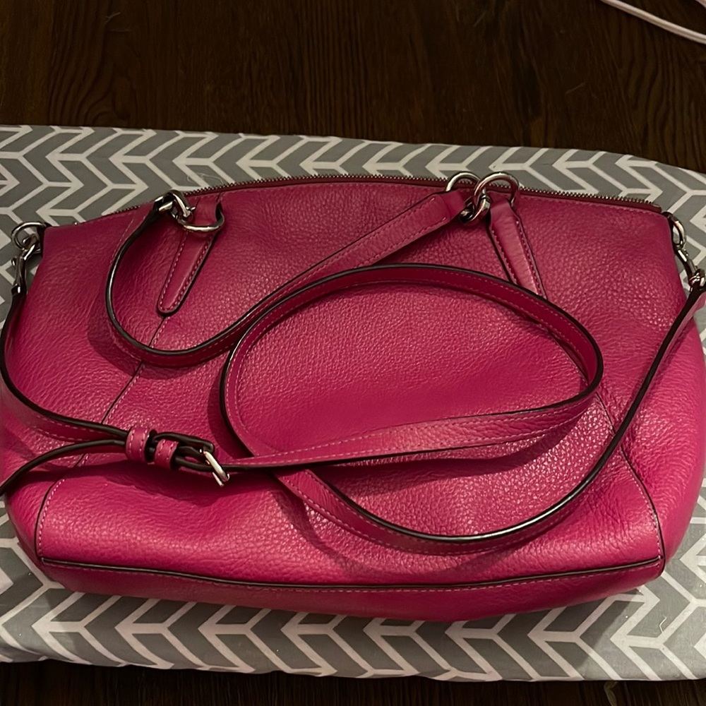 Hot pink coach bag